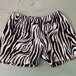 Zebra Cheer/Gymnastics Spandex Shorts